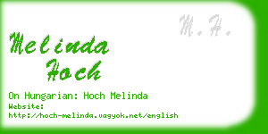 melinda hoch business card